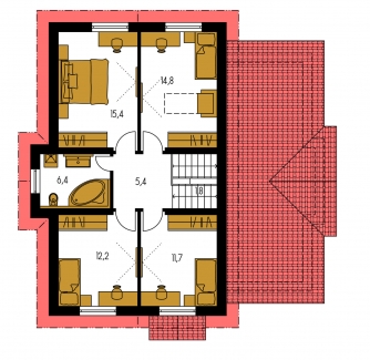 Floor plan of second floor - TREND 280